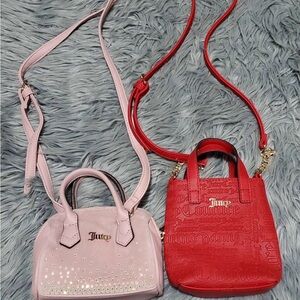 Bundle Juicy Couture Red and Light Pink Mini Bags